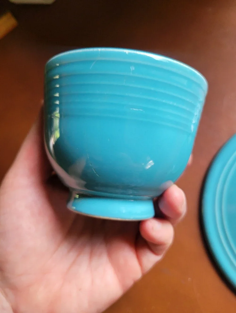 Fiestaware MCM Colorful Dinnerware Cup and Saucer Set Turquoise Or Light Blue
